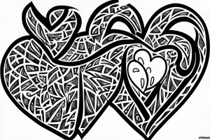 rihab name on a heart tattoo idea