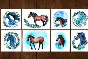 A horse and the ocean tattoo idea
