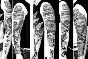 Astronaut lost in space with broken helmet tattoo idea