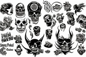 In Hell Smoking weed tattoo idea