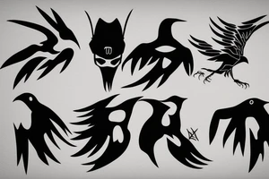 Itachi Uchiha crows silhouette tattoo idea