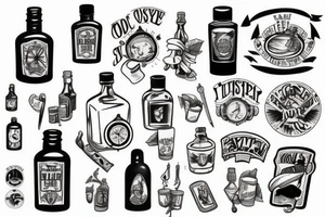Message in a bottle tattoo idea