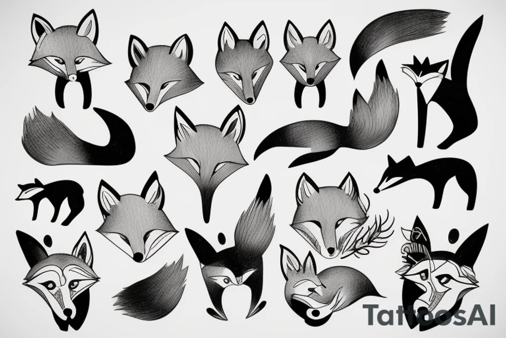 a fox tattoo idea