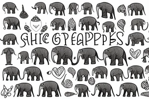 For a one year old who loves elephants and giraffes tattoo idea