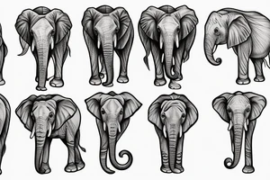 For a one year old who loves elephants and giraffes tattoo idea