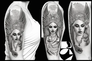 leo freedom angel daughter tattoo idea