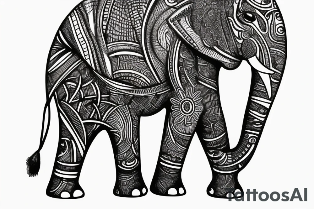 Mandela elephant tattoo idea