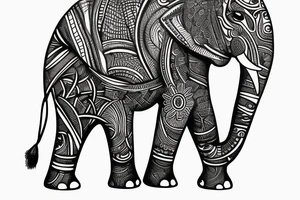 Mandela elephant tattoo idea