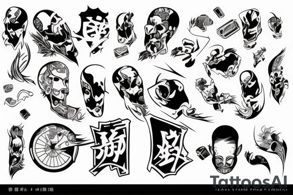 a man falling tattoo idea