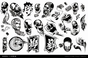 a man falling tattoo idea