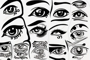 a man falling with an eye tattoo idea
