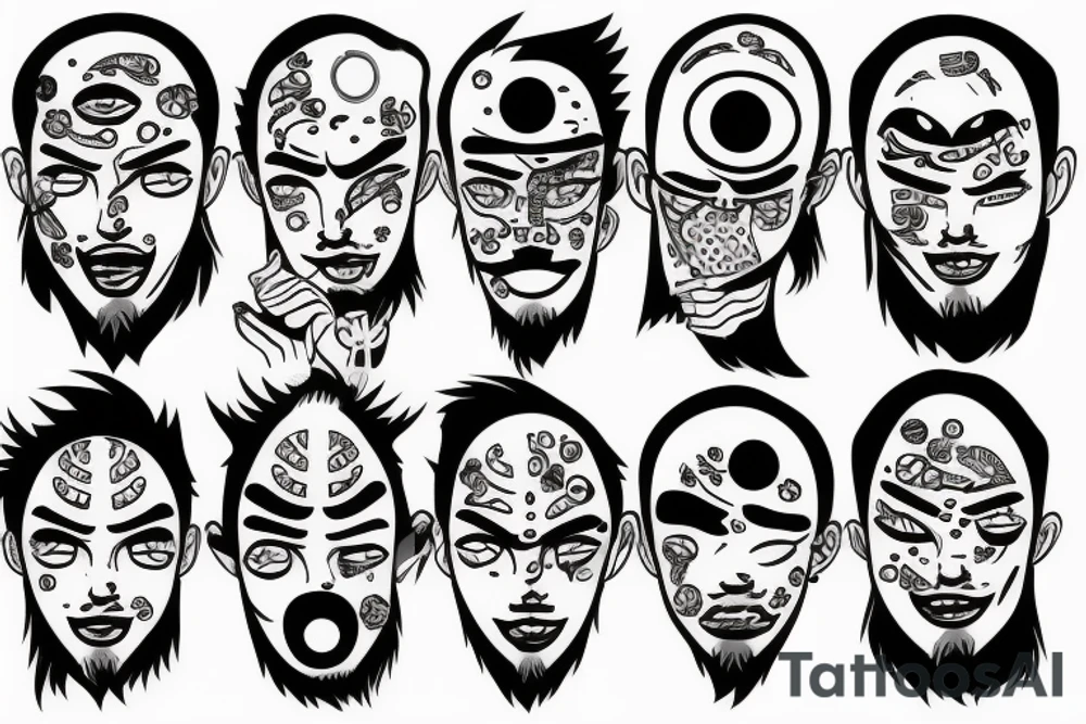 a man falling with an eye tattoo idea
