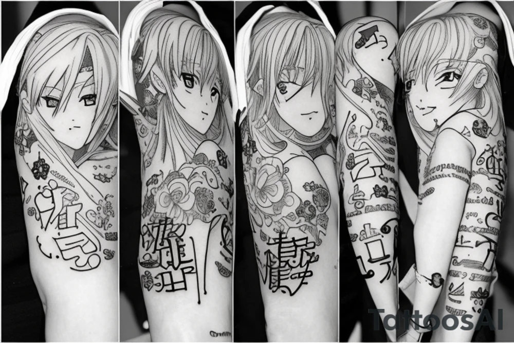 Writing that say “Anime Vestra” tattoo idea