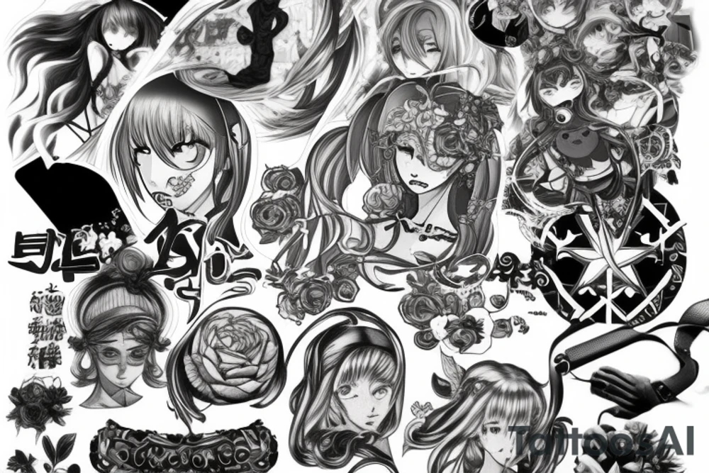 Writing that say “Anime Vestra” tattoo idea