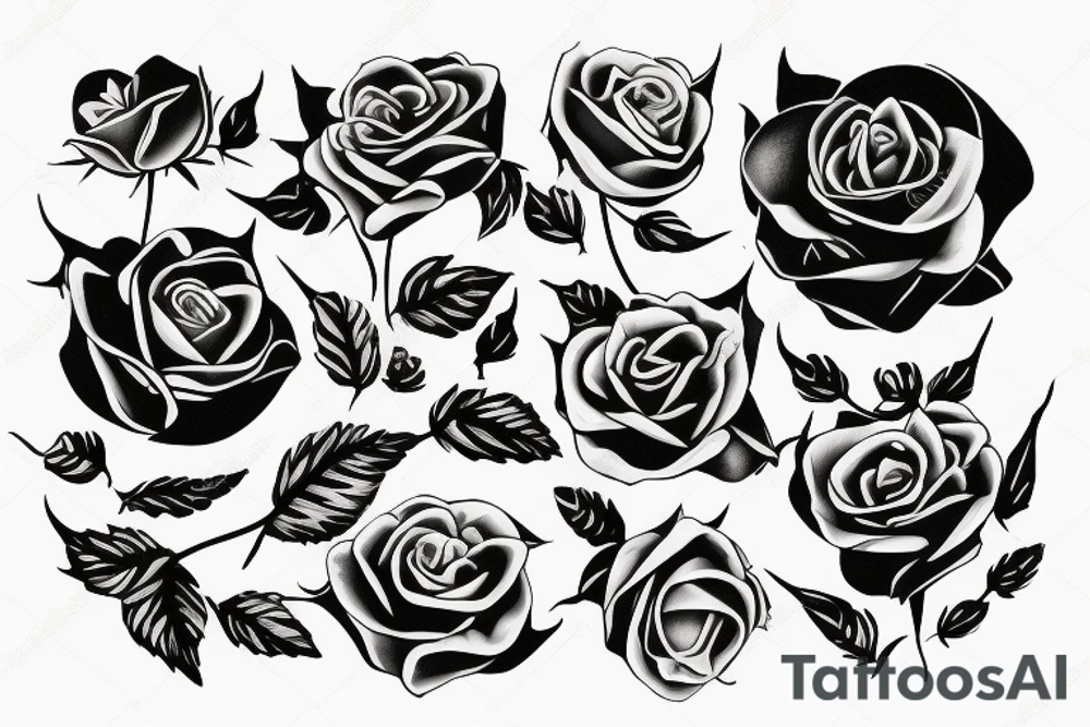 Rose with the word "dragoste" as the stem tattoo idea