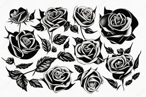 Rose with the word "dragoste" as the stem tattoo idea