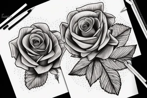 Rose with the word dragoste in the stem tattoo idea