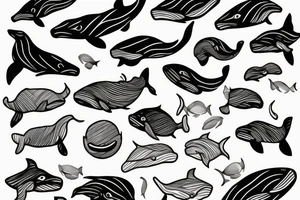 the whale emerges from the water tattoo idea
