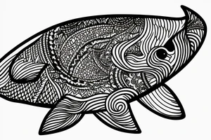 the whale emerges from the water tattoo idea