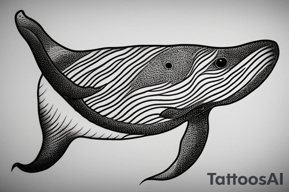 the whale emerges from the water tattoo idea