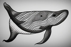 the whale emerges from the water tattoo idea