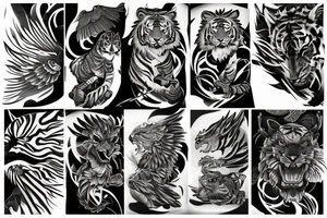 Pheonix and tiger tattoo idea