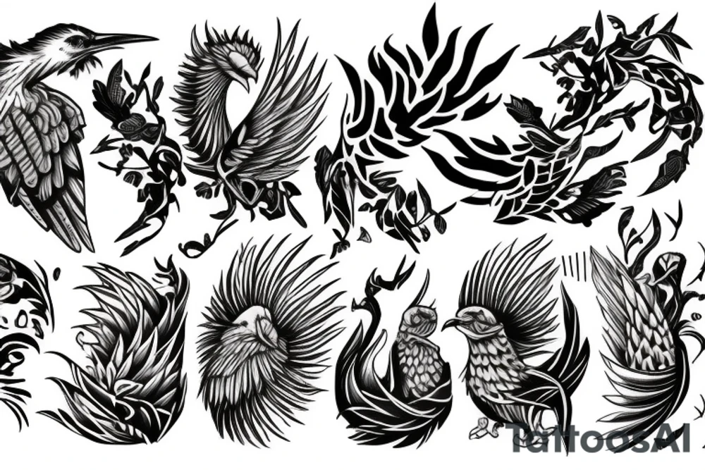 Pheonix sleeve tattoo idea