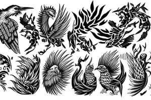 Pheonix sleeve tattoo idea