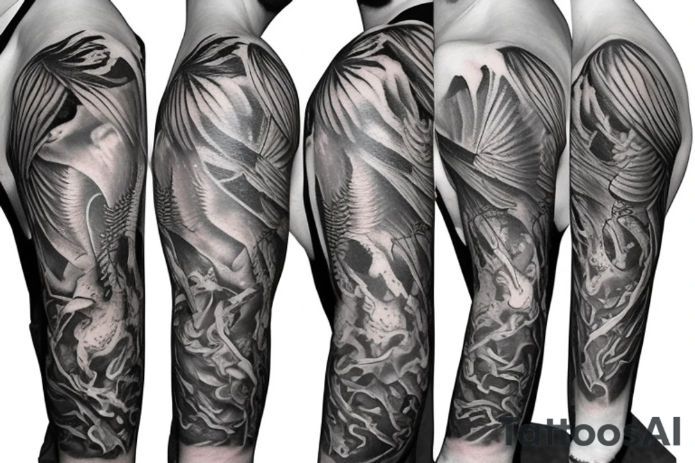 Pheonix sleeve tattoo idea