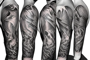 Pheonix sleeve tattoo idea