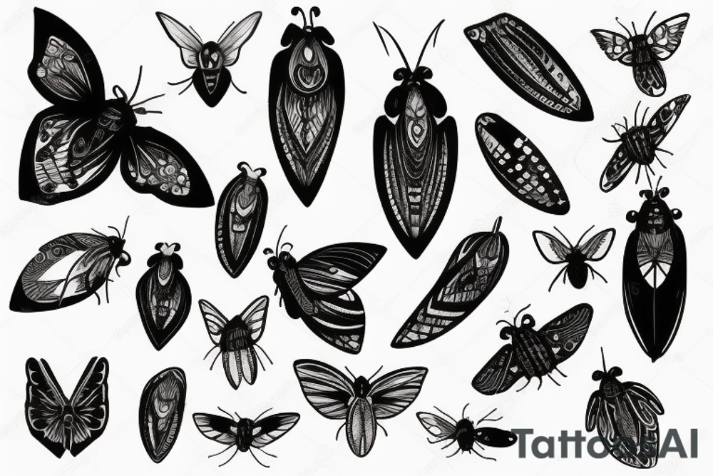 Black women moths around her tattoo idea