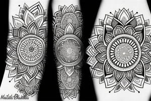 Mandala Blume Diamant tattoo idea