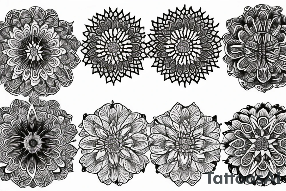 Mandala Blume Diamant tattoo idea