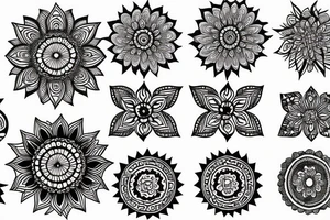 Mandala Blume Diamant tattoo idea