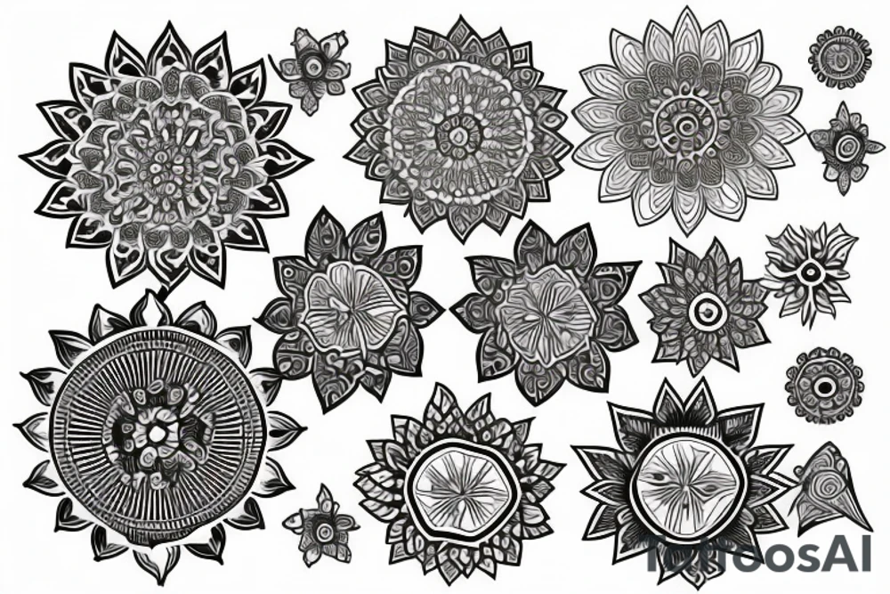 Mandala Blume Diamant tattoo idea