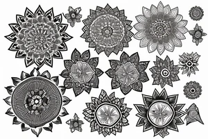 Mandala Blume Diamant tattoo idea