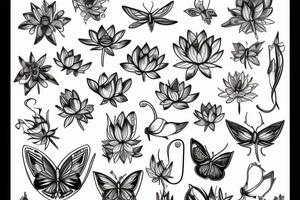 Lotus Blume Schmetterling Zauber leben tattoo idea