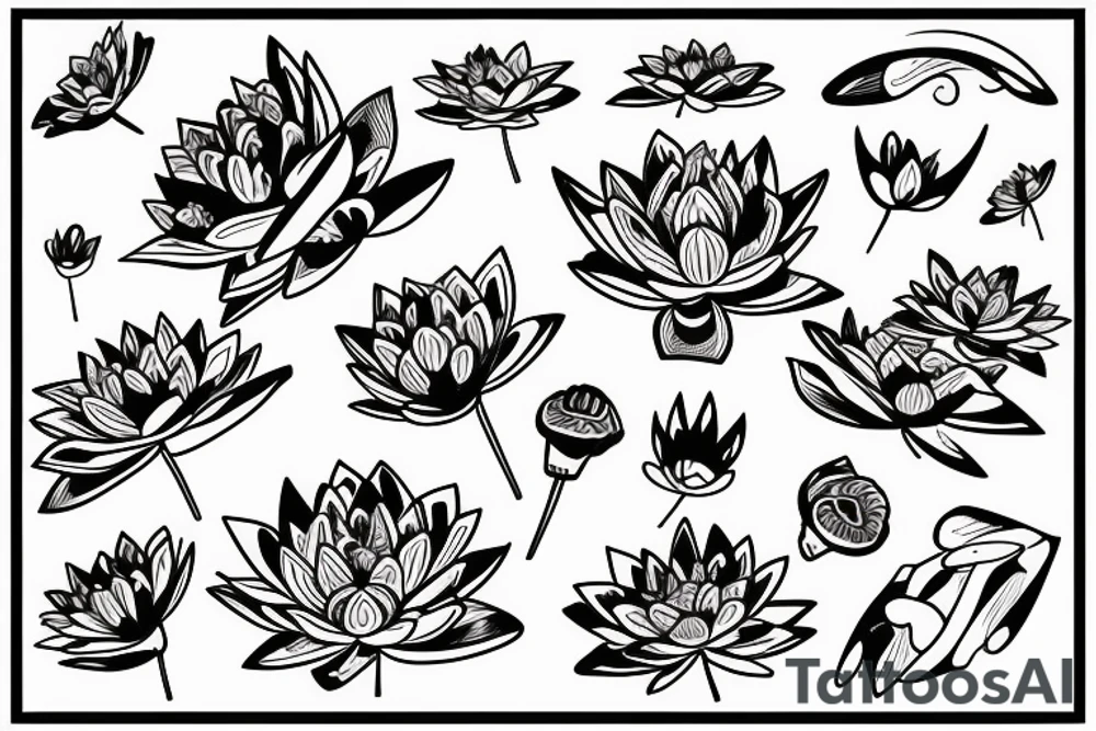 Lotus Blume Schmetterling Zauber leben tattoo idea