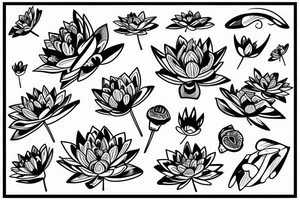 Lotus Blume Schmetterling Zauber leben tattoo idea