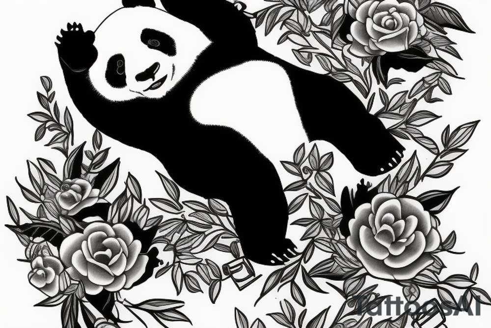 Panda mir Diamanten tattoo idea