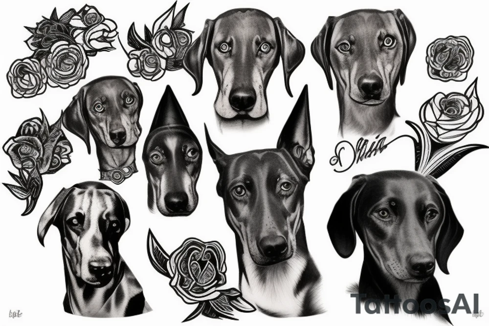 Dobermann tattoo idea