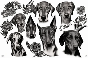 Dobermann tattoo idea