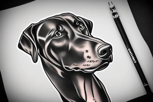 Dobermann mit zigarettte tattoo idea
