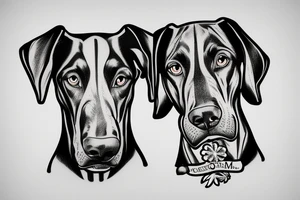 Dobermann mit joint im mund tattoo idea