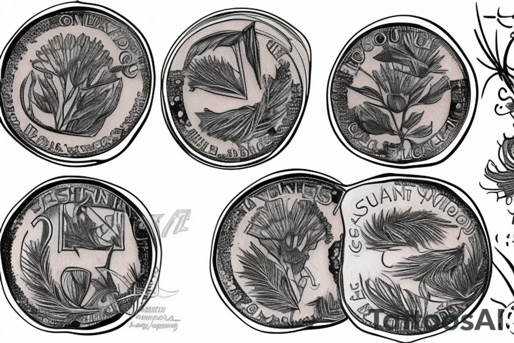 An Australian halfpenny coin tattoo idea