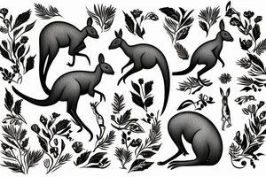 A Kangaroo hopping like the one on the Australian halfpenny coin tattoo idea