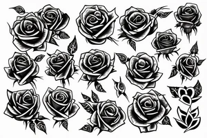 Car music roses tattoo idea