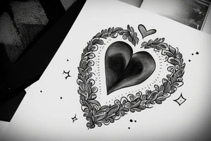 Heart with writing Klaudia tattoo idea