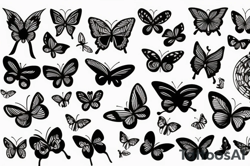 Butterflies set free tattoo idea