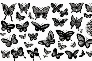 Butterflies set free tattoo idea